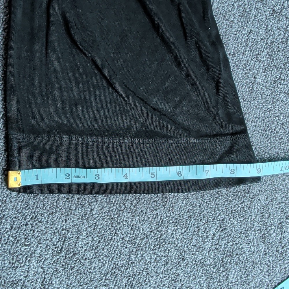 Chico's Travelers Size 1 Women Black Wide Leg Cropped Elastic Waist Pants Slit‎ - Picture 8 of 11